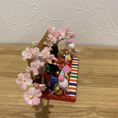 どんぐり おひなさま さくら(金屏風・花たて追加しました)こちら完売の