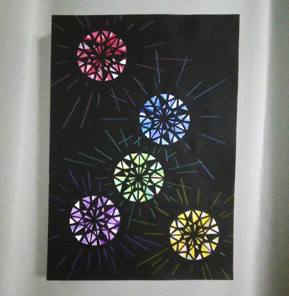 【切り絵】原画　A5サイズ　jewel 1枚目の画像