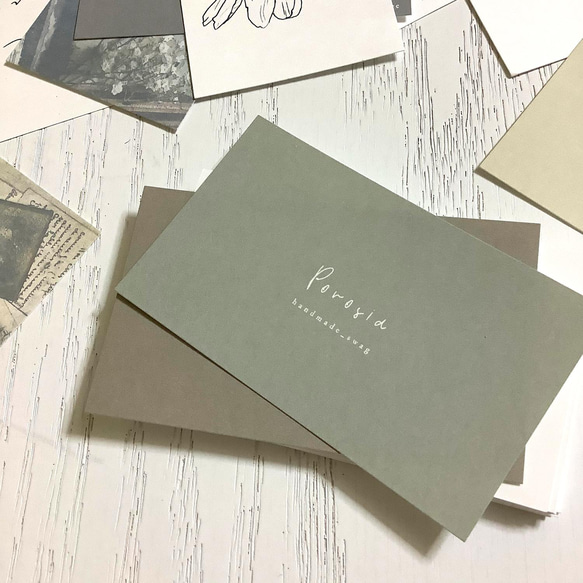 くすみ系ニュアンスカラー＃7アクセサリー台紙／ピアス台紙／ショップカード／名刺 0_726a49acfbe7acf959c0f8b71986