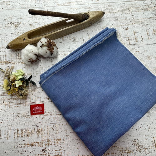 綿ツイル無地 ブルーカラー 2.0m 送料無料 生地 布工房 風 花