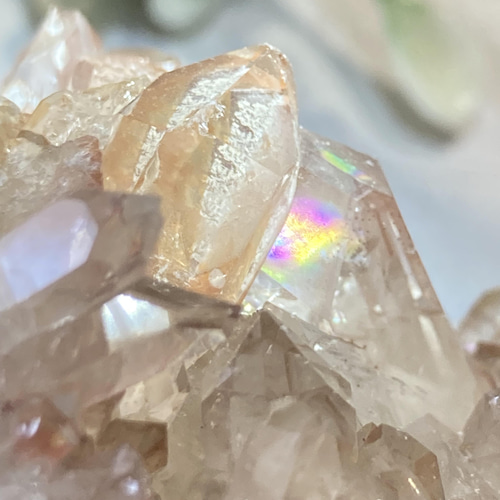 タイムリンク˚✧₊⁎レインボー　タンジェリンクォーツ　クラスター タイムリンク˚✧₊⁎レインボー タンジェリンクォーツ クラスター