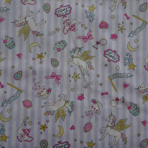 ユニコーン柄 シーチング生地 114cm幅×50cm 生地 momenzuki 通販