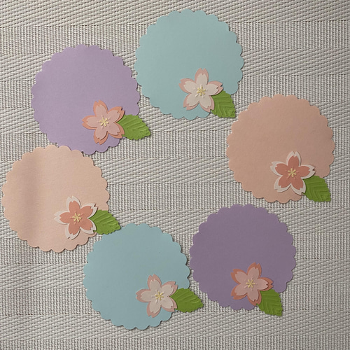 クラフトパンチ メッセージカード 桜 さくら フラワー アルバム素材