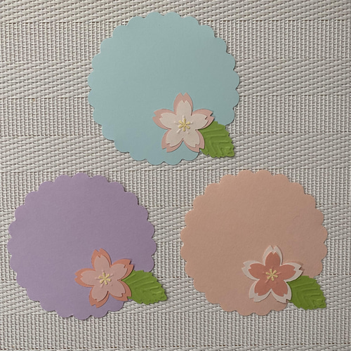 クラフトパンチ メッセージカード 桜 さくら フラワー アルバム素材