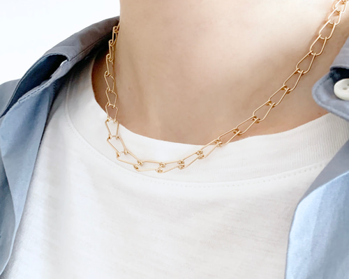 お客様の専用ページ　ブレスレットとネックレス　まとめ ハンドメイドチェーンのネックレス / ブレスレット 【しずく】14kgf