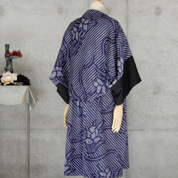 着物リメイク　絞りのチュニックワンピースとボレロのセットアップ /ゆったり目のL   kimono　 5枚目の画像