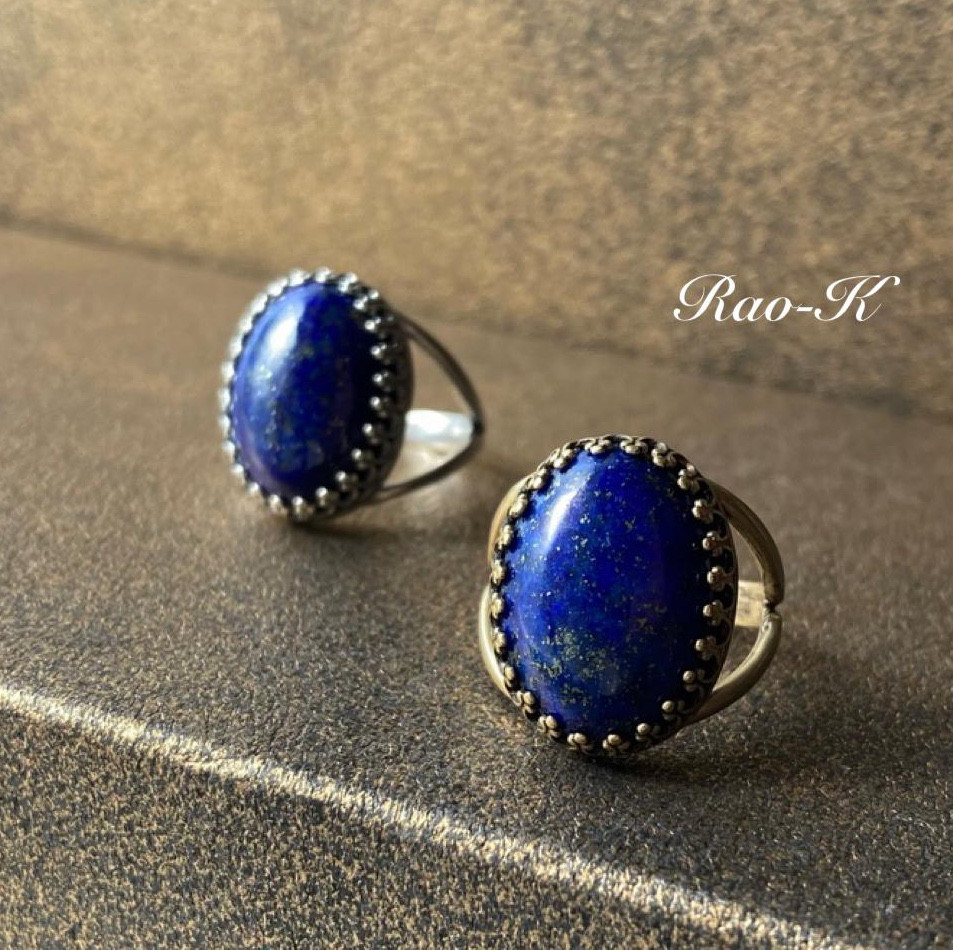 ✨ヨーロピアン・アンティーク調リング〜極上ラピスラズリ
