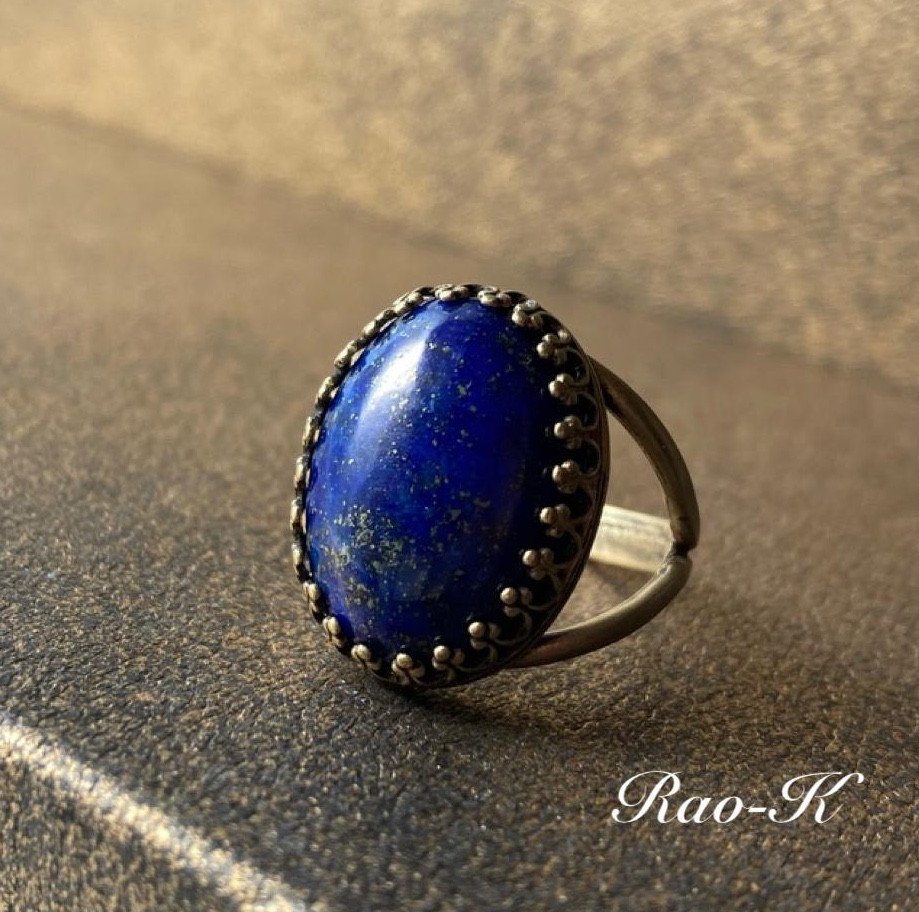 ✨ヨーロピアン・アンティーク調リング〜極上ラピスラズリ