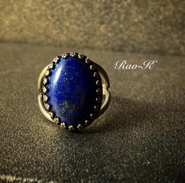 ✨ヨーロピアン・アンティーク調リング〜極上ラピスラズリ