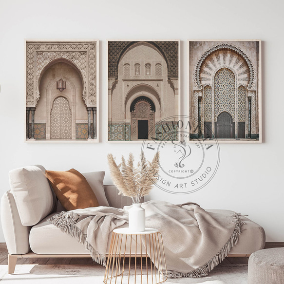 アートポスター モロッコ建築 アーチ モザイク おしゃれ 北欧風
