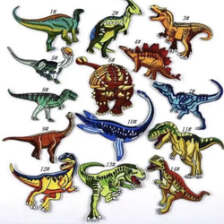 14枚入恐竜刺繍アイロンワッペンまとめ 1枚目の画像