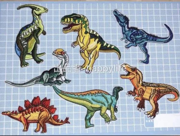 14枚入恐竜刺繍アイロンワッペンまとめ 3枚目の画像
