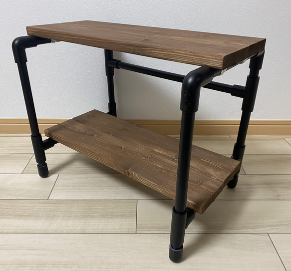 インダストリアル風 ラック ウォールナット