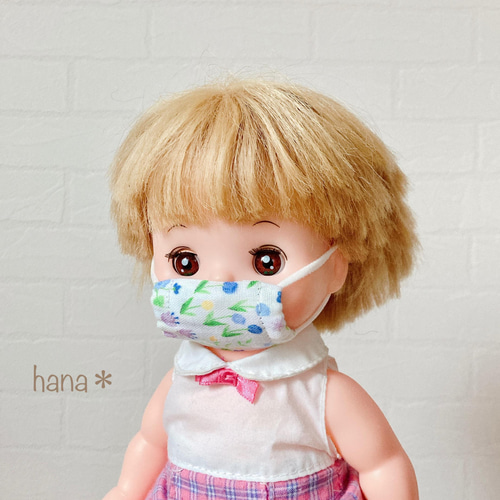 送料無料】お人形用お世話セット 絆創膏 冷えピタ マスク ドット柄