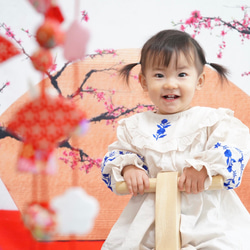 桃の花マット  扇のオルゴール   ひな祭りタペストリー 15枚目の画像