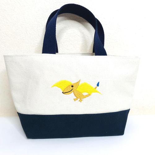 恐竜刺繍 レッスンバッグ シューズバッグ 体操服袋 トートバッグ 4点 