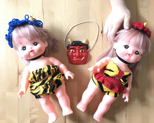たんかわ様オーダー品　赤鬼青鬼　指人形 たんかわ様オーダー品 赤鬼青鬼 指人形