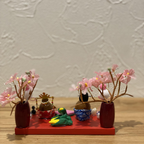 どんぐり お雛様 金扇と金笏 no.7 ひな人形・雛飾り さくらどんぐり