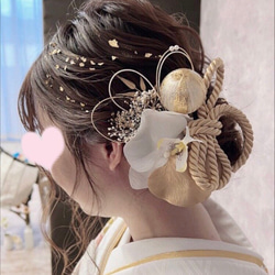 日本全国送料無料商品人気ランキング 卒業式 上品【結婚式 成人式】白無垢 髪飾り 金箔 水引 色打掛 ヘアアクセサリー