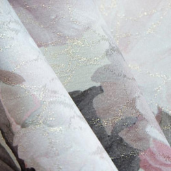 フランスより！『グランドフルール　華やかな花柄　ゴールドラメ』～70×50cm単位でカット～ 3枚目の画像
