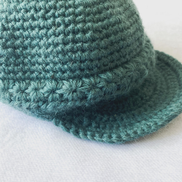 【Spring hat•くすみカラ-6色】子供用　くすみカラ-ボンボン帽子 8枚目の画像
