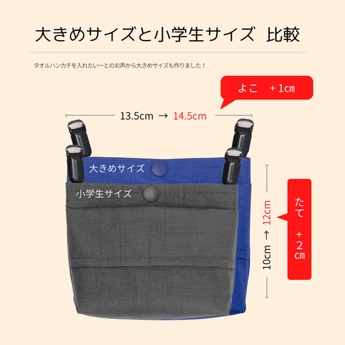 ラミネートの移動ポケット『リバティ犬柄×切り替え』（Wポケット