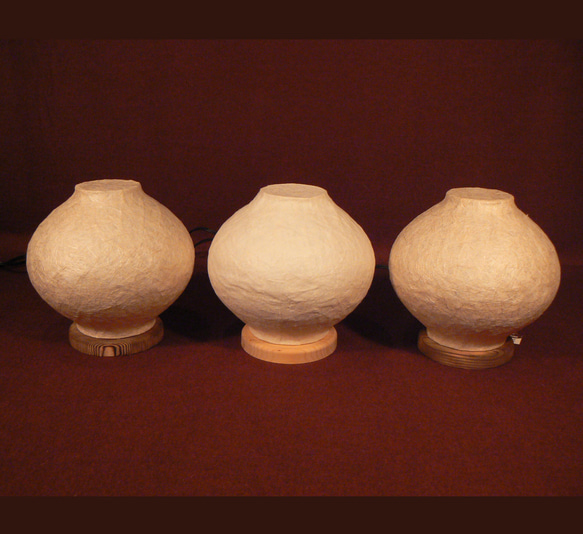 和紙の手作りランプシェード　美濃和紙使用　[崇] 1-1　どこにもない癒しの手作り一点物作品　ギフト・模様替えに最適 