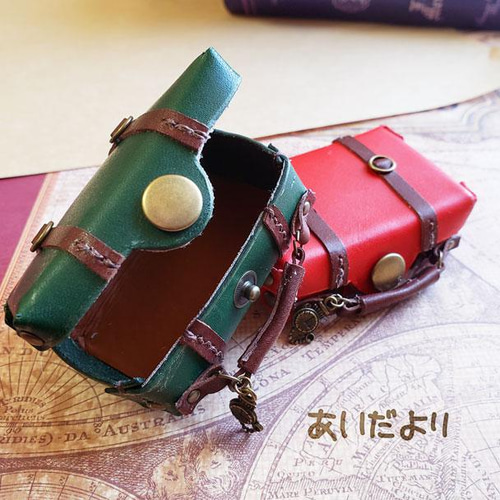 オーストリア　小物入れ 旅人の革トランク【スチームパンク風】小物入れ オビツ11 ミニチュア