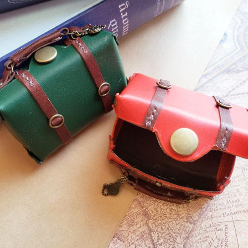 旅人の革トランク【スチームパンク風】小物入れ オビツ11 ミニチュア