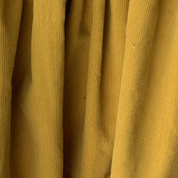 【秋冬】ほっこりカラーのコーデュロイ　ロングスカート〜マスタード 3枚目の画像
