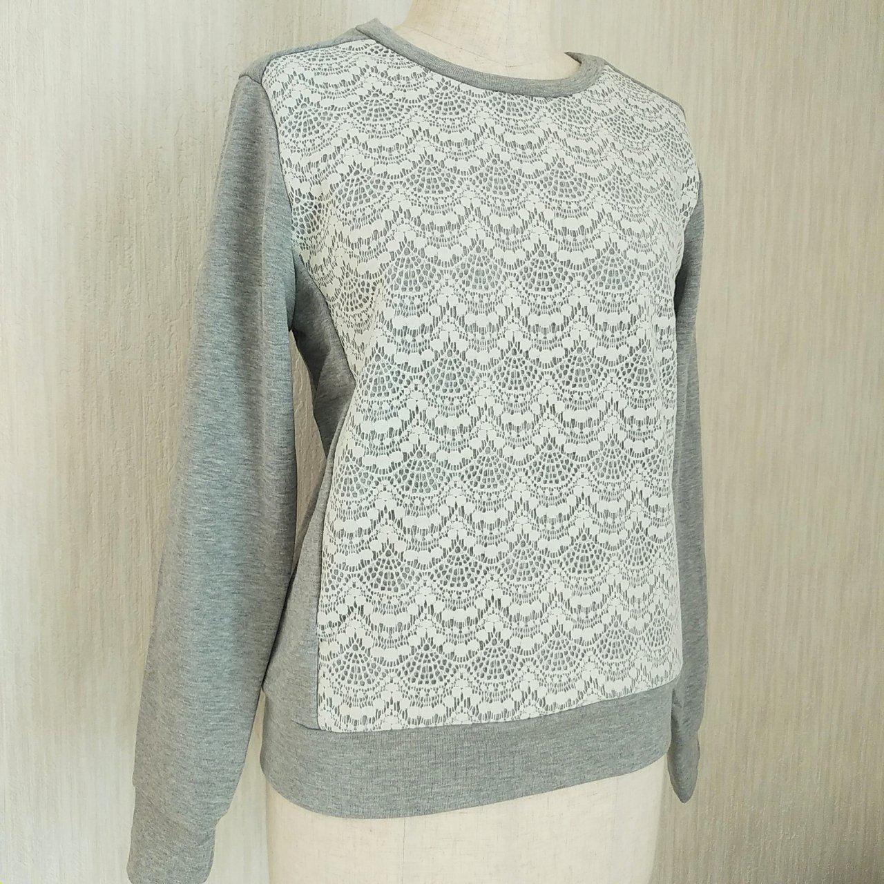 フロントパネルプルオーバーM/グレーミニ裏毛