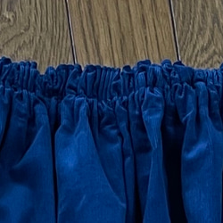 【秋冬】ほっこりカラーのコーデュロイ　ロングスカート〜ダークブルー 3枚目の画像