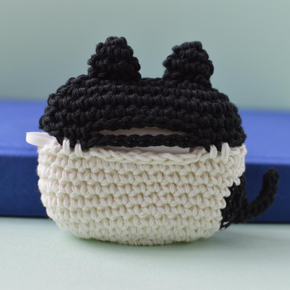 Hachiware Cat AirPods Pro 保護套｜Amigurumi 矽膠保護套 第6張的照片