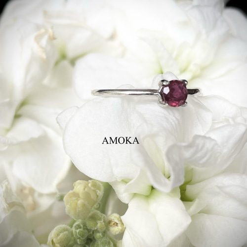 宝石質AAA】 高品質ルビー silver925 18KGP天然石リング 指輪 サイズ