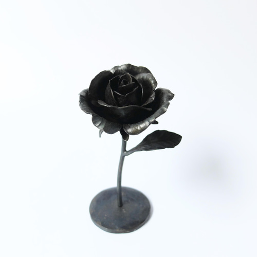 鉄の薔薇｜14cm｜薔薇のオブジェ｜アイアンローズ｜Iron Rose
