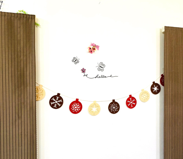 お花と蝶　hello  ワイヤークラフト　アート　壁飾り　可愛い　おしゃれ　インテリア　シンプル　スワッグ　雑貨　 2枚目の画像