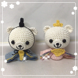 ハートのクッション付き ソファ あみぐるみ あみぐるみ くりちゃん