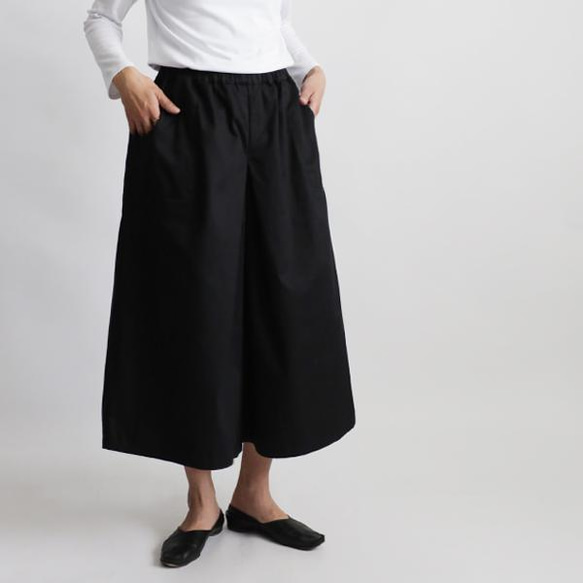 ラスト2○最終SALE『まあるいポケット幅広ワイド袴パンツ