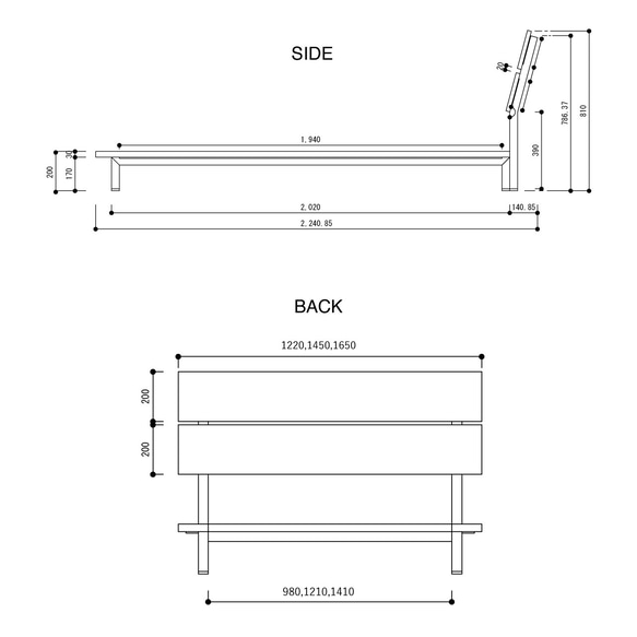 ＼送料無料／[Chill Bed]ベッドフレーム チルベッド ヘッドボード ローベッド 民泊 アイアン 無垢材-208- 8枚目の画像