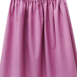 コットンリネン ギャザースカート（チェリーピンク）リネン 麻 ロング マキシ ポケット 5枚目の画像