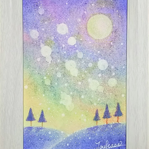 パステルアート ダイヤモンドの冬空 パステル画原画 絵画 T's