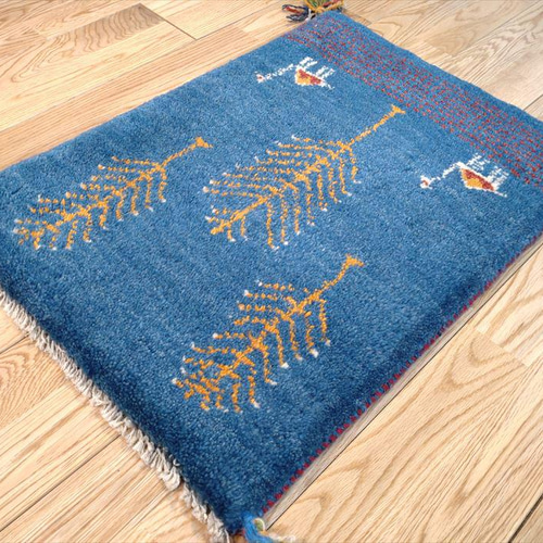 【秋のお試しキャンペーン】天然ラグ　ガゼニラハット　玄関　91×60 藍色ブルー 秋のお試しキャンペーン】天然ラグガゼニラハット玄関91×60 藍色ブルー