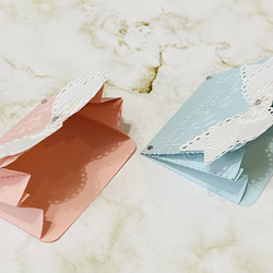 4個セット・ジャバラ型・クラフトパンチ・メッセージカード・お祝いカード入れ 3枚目の画像