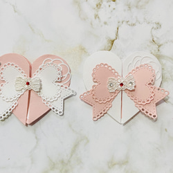 2個セット！クラフトパンチ・ハート型カード・メッセージカード