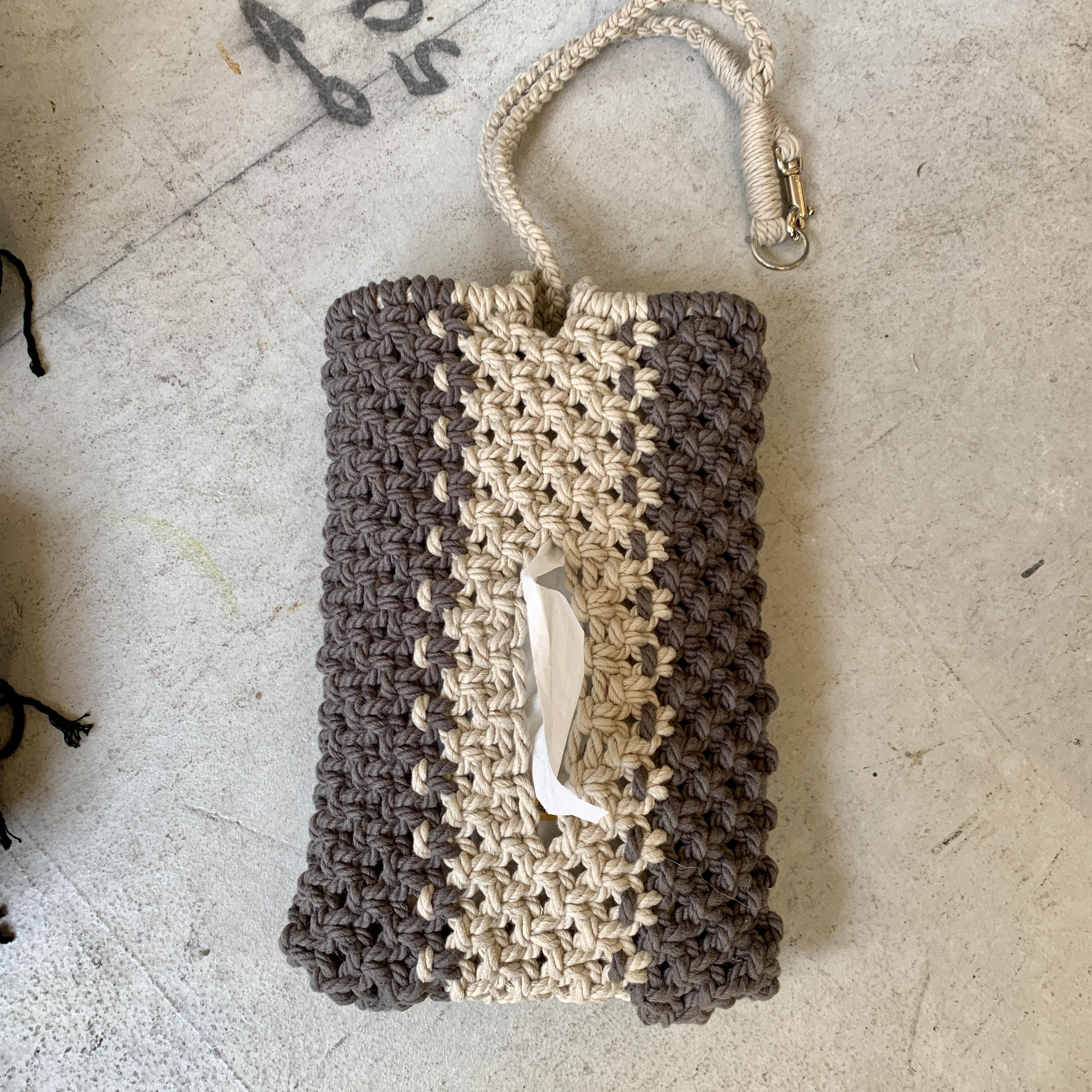 TISSUE CASE マクラメ編みティッシュケース