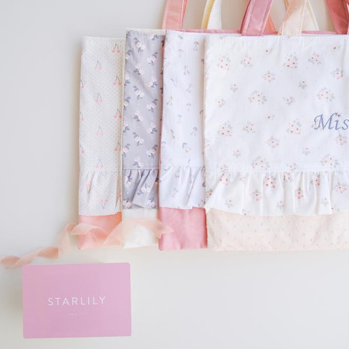 フリルのお名前刺繍レッスンバッグ レッスンバッグ bojji 通販