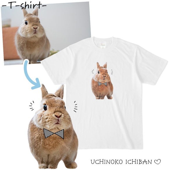 うちの子Ｔシャツ☆イラストVer.（いぬ ねこ 犬 猫 ネコ ペット うさぎ ウサギ ハムスター パンダ） 8枚目の画像