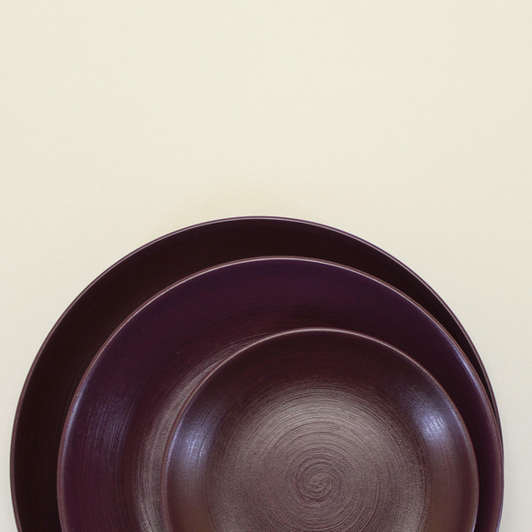 Ishiko　石粉塗り　深皿　紫 7枚目の画像