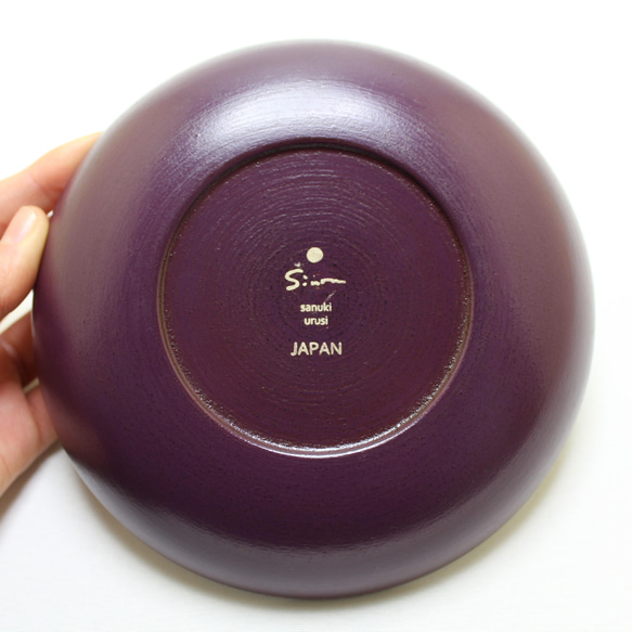 Ishiko　石粉塗り　深皿　紫 4枚目の画像