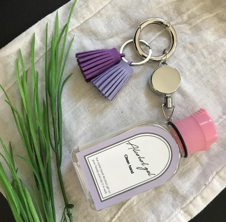 ★オーダー専用★携帯ハンドウォッシュ用　タッセル付きリールキーホルダー★